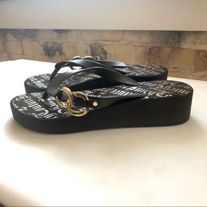 Juicy Couture Platform Flip Flops